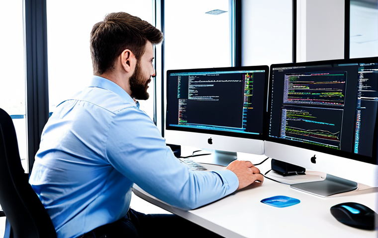 JAMstack 아키텍처와 API 게이트웨이 활용 방안 - Modern Office Scene**

"A professional software developer, fully clothed in business casual attire, ...