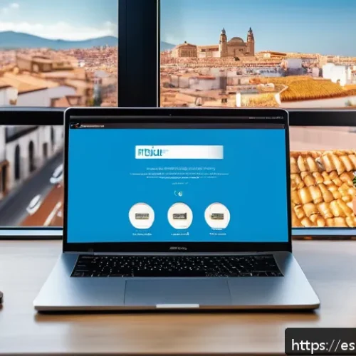 JAMstack 아키텍처의 디지털 마케팅 전략 - A modern digital marketing office scene focused on a large computer screen displaying a fast-loading...