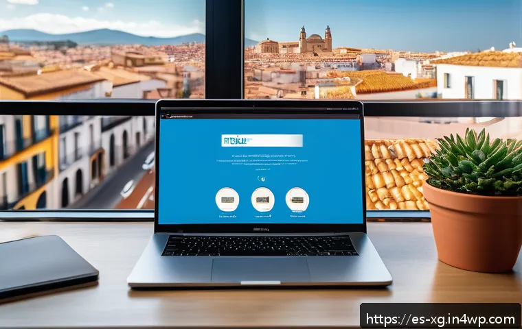 JAMstack 아키텍처의 디지털 마케팅 전략 - A modern digital marketing office scene focused on a large computer screen displaying a fast-loading...