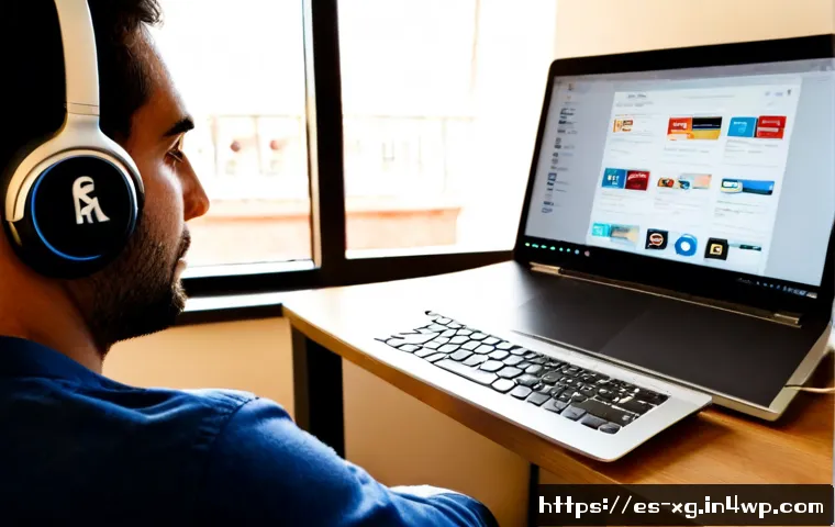 Home 17 JAMstack 아키텍처의 접근성 개선 방법 - Photorealistic modern web accessibility workspace in Madrid, Spain, featuring a Spanish web develope...